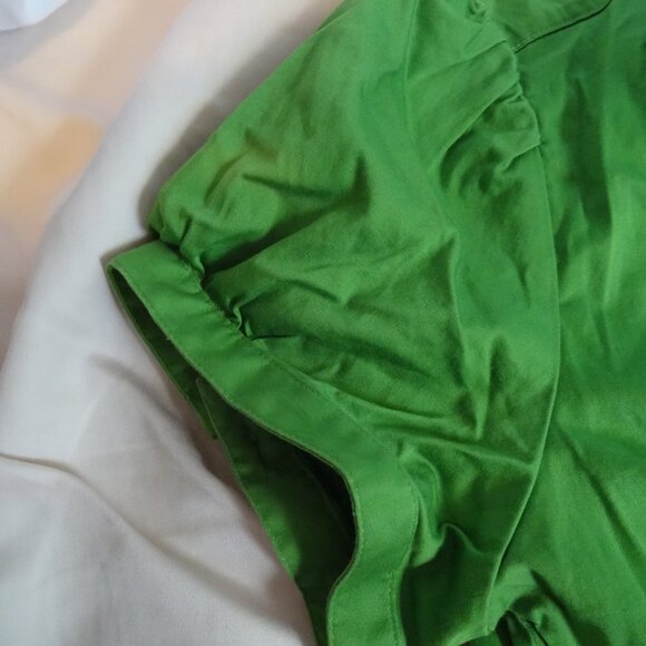 women's button up Banana Republic Petite green top size large - Picture 2 of 6